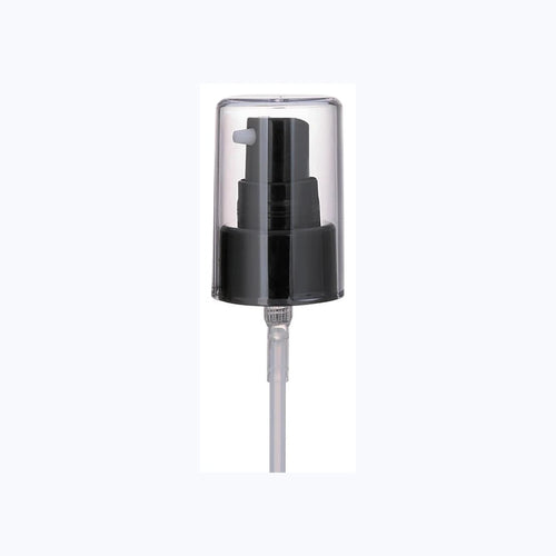 VP-CP-001 black cream pump with clear protective cap