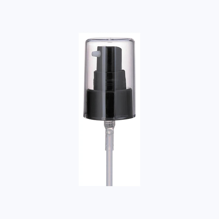 VP-CP-001 black cream pump with clear protective cap